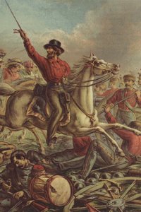 Garibaldi verovert vier Franse kanonnen in Rome door English School